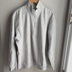 lululemon athletica Men's Light Gray Zip-Up Sweater